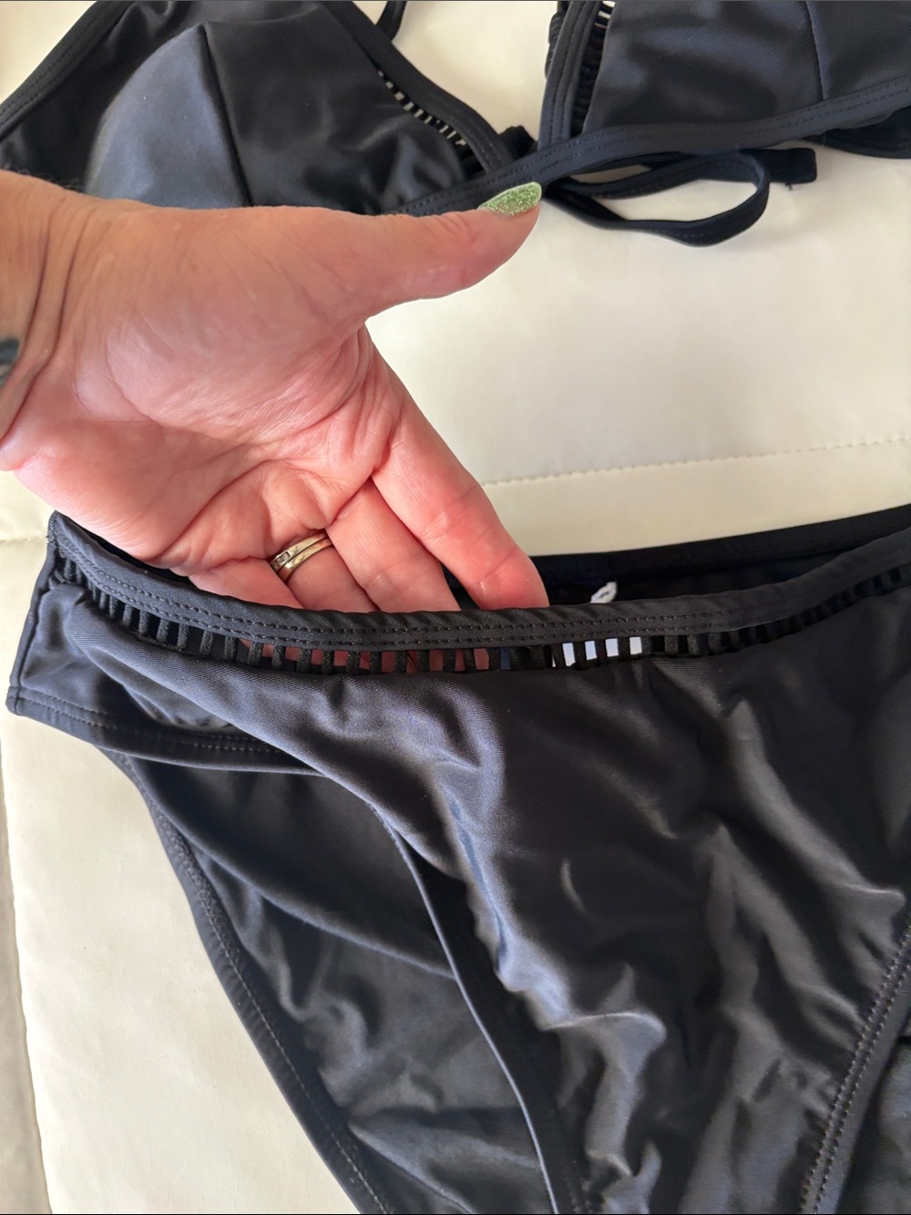 Cupshe Black Strappy Bikini Set - Picture 2 of 6